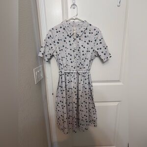 Fig Gray and Blue Floral Dress